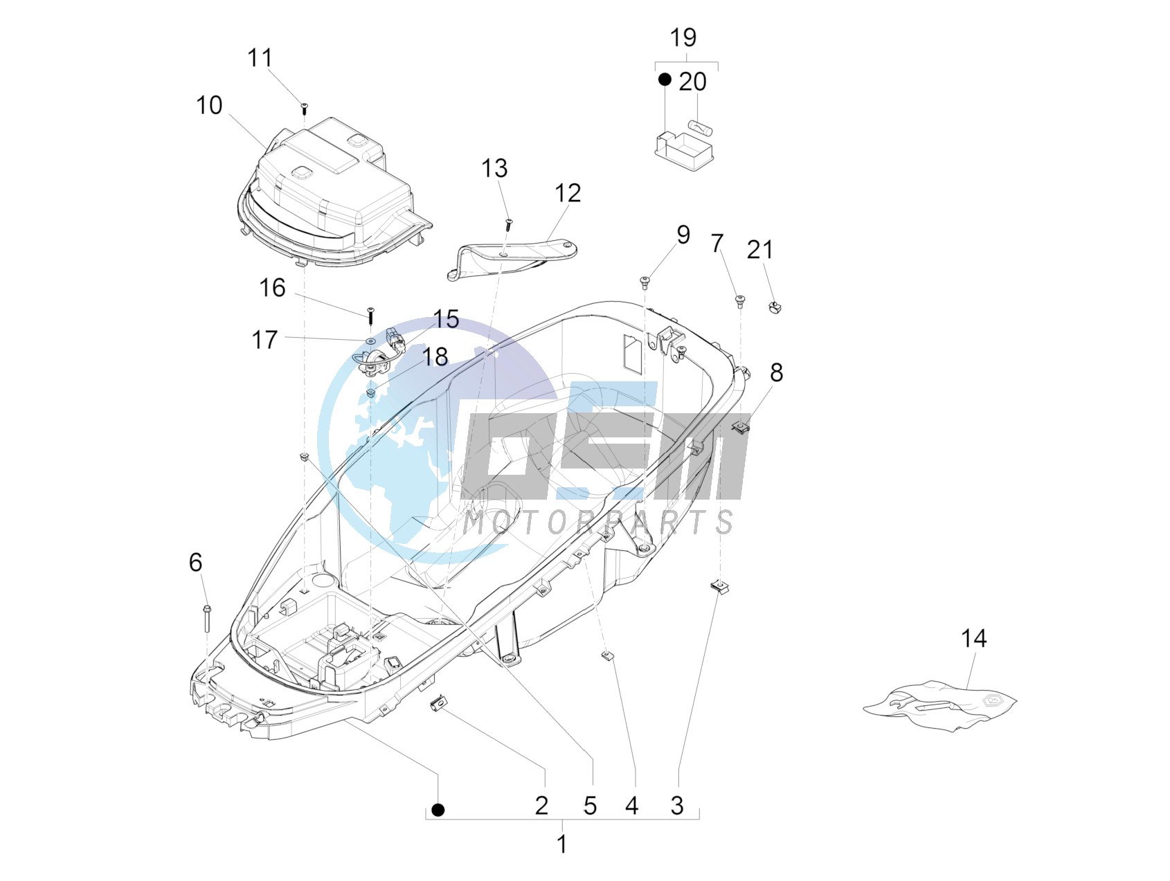 Helmet housing - Undersaddle