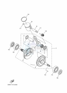 YZ85LW (B0G1) drawing CRANKSHAFT & PISTON