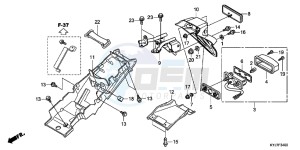 CBR250RB drawing REAR FENDER