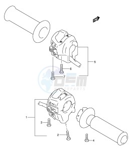 AN250 (E2) Burgman drawing HANDLE SWITCH (MODEL K1 K2)