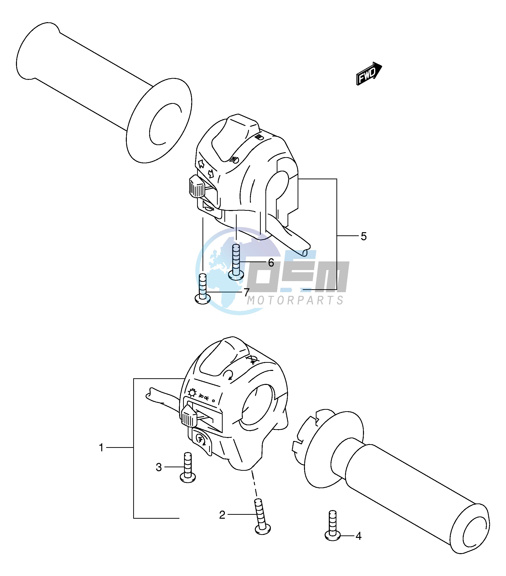 HANDLE SWITCH (MODEL K1 K2)