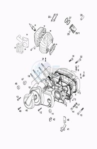 FLEXER_XL_L1 50 L1 drawing Crankcase-cylinder-piston