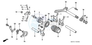 CRF450X9 U drawing GEARSHIFT DRUM