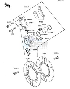 ZN 700 A [LTD SHAFT] (A1-A2) [LTD SHAFT] drawing FRONT BRAKE