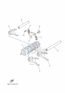 YXZ1000ET YXZ1000R SS (BAST) drawing SHIFT CAM & FORK