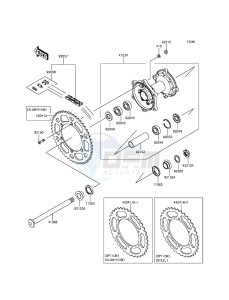 KX450F KX450HGF EU drawing Rear Hub