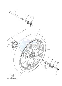 YZF-R3 YZF-R3A 321 R3 (B025) drawing FRONT WHEEL