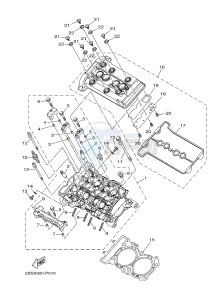 XT1200Z SUPER TENERE ABS (2BSC) drawing CYLINDER HEAD