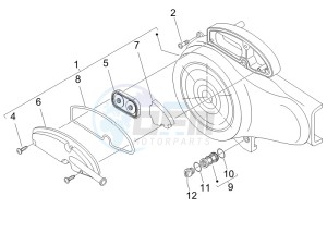 Zip & Zip 100 drawing Flywheel magneto cover - Oil filter