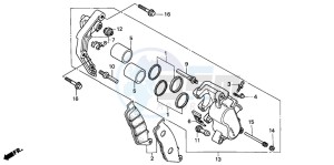 VF750C2 drawing FRONT BRAKE CALIPER