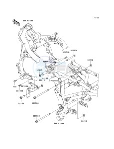 EX 650 A [NINJA 650R] (A6F-A8F) A7F drawing ENGINE MOUNT