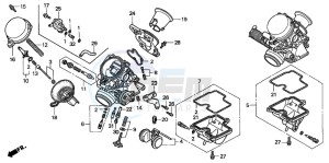 CB500 drawing CARBURETOR (COMPONENT PARTS)