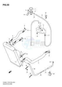 VL800 (E3-E28) VOLUSIA drawing RADIATOR HOSE