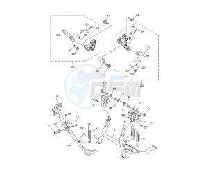 XP T-MAX ABS 530 drawing STAND AND FOOTREST