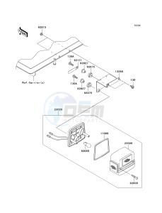 KAF 400 A [MULE 610 4X4] (A6F-AF) A9F drawing TAILLIGHT-- S- -