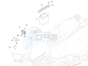 GTS 300 ie ABS (APAC) drawing Remote control switches - Battery - Horn