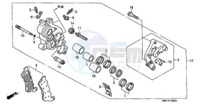 XL1000V9 Europe Direct - (ED) drawing FRONT BRAKE CALIPER (R.) (XL1000V)