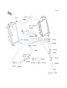 KX 450 E (KX450F MONSTER ENERGY) (E9FA) E9F drawing WATER PIPE