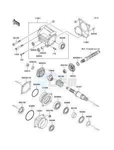 KLF250 KLF250A7F EU GB drawing Front Bevel Gear