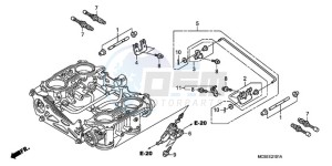 ST1300A9 UK - (E / ABS MKH MME) drawing THROTTLE BODY (COMPONENT PARTS)