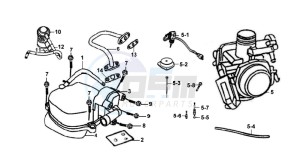 FIDDLE II 50 45KMH NEW ENGINE drawing CYLINDER HEAD COVER / CARBURATOR