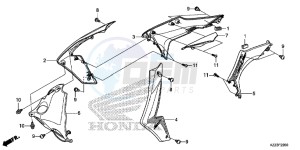 CRF250MF CRF250M UK - (E) drawing RADIATOR SHROUD