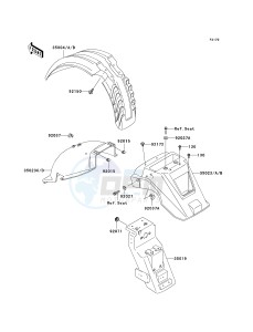 KL 650 A [KLR 650] (A6F-A7F) A7F drawing FENDERS