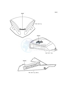 NINJA_300 EX300AFF XX (EU ME A(FRICA) drawing Decals(Ebony)