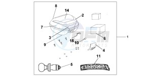 SH125R drawing TOP BOX 35 L NH-A48M