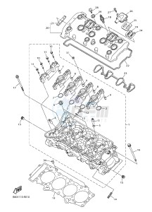 YZF-R1M 998 R5 (2KSF) drawing CYLINDER HEAD