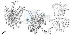 NTV650 drawing CRANKCASE