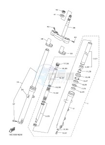 XVS950CU XV950R XV950 R-SPEC (2DX7) drawing FRONT FORK