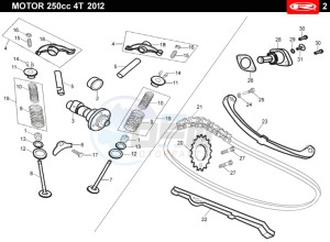 TANGO-250CC-4T-WHITE drawing VALVES - DISTRIBUTION CHAIN