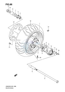 AN650 (E2) Burgman drawing REAR WHEEL (AN650K6)