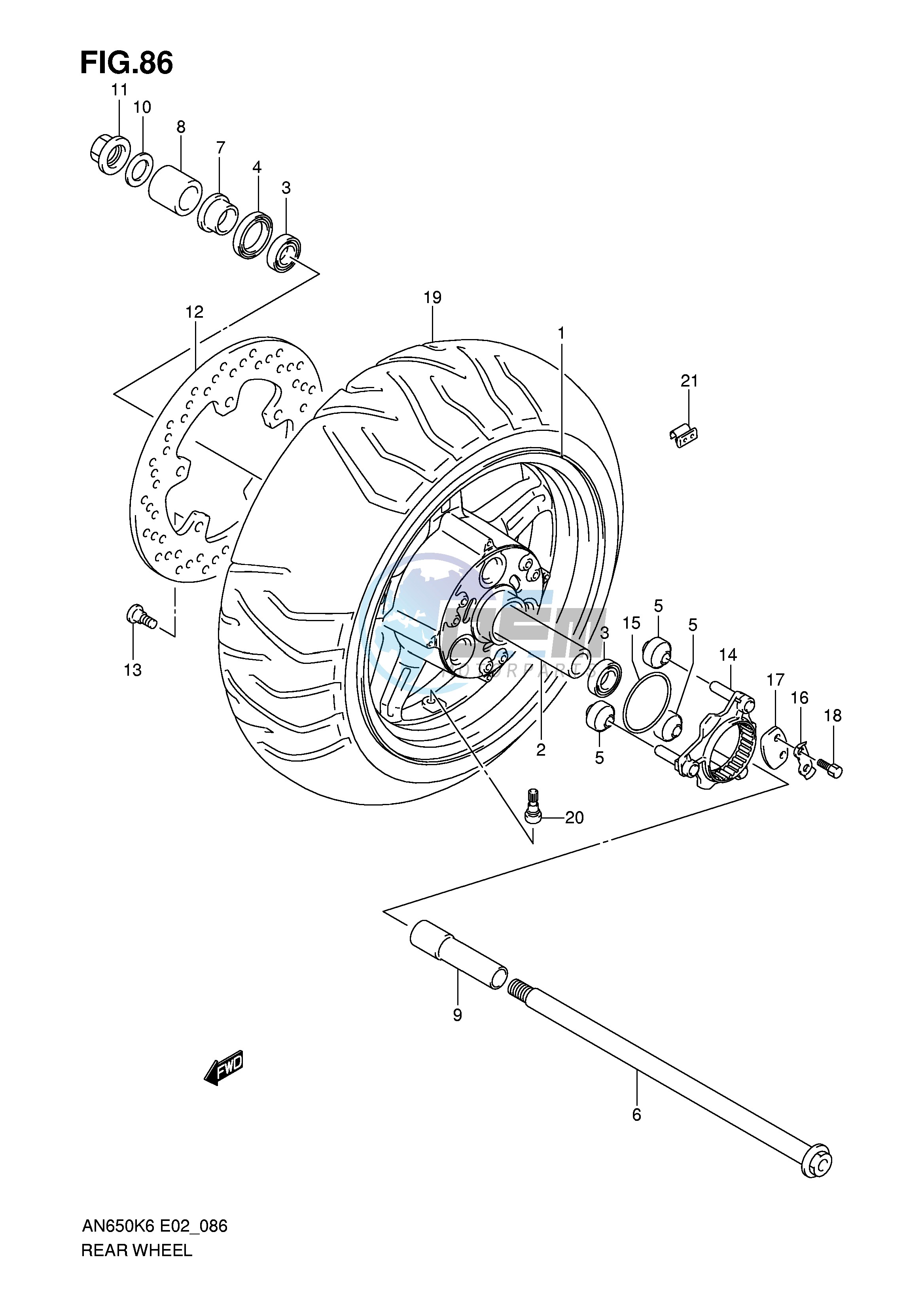 REAR WHEEL (AN650K6)