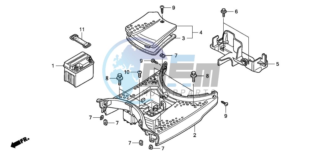 FLOOR STEP/BATTERY