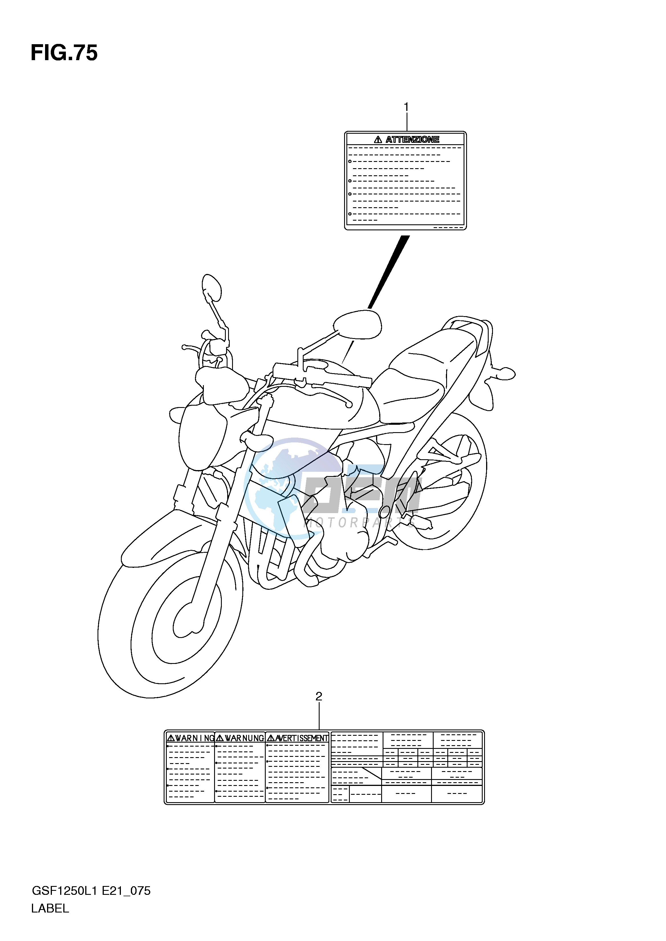 LABEL (GSF1250L1 E21)