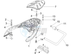 Beverly 125 e3 drawing Rear luggage rack