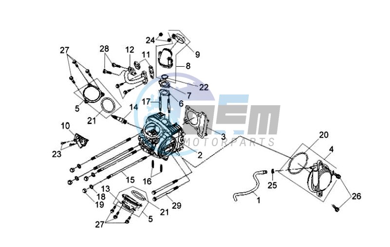 CYLINDER HEAD CPL   / THERMOSTAT