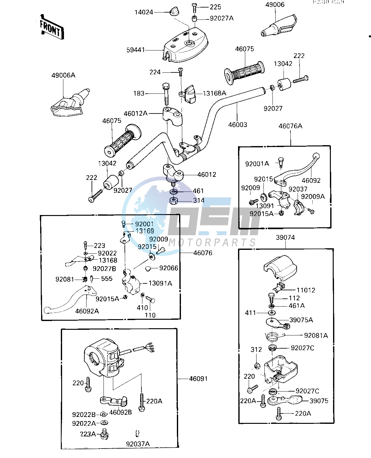 HANDLEBAR -- KLT185-A2- -