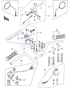 KZ 400 C (C1) drawing HANDLEBAR