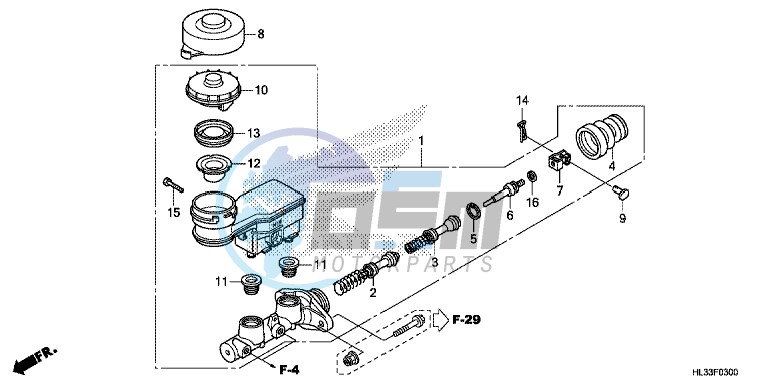 FR. BRAKE MASTER CYLINDER