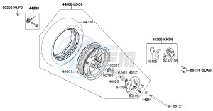 AGILITY 125cc drawing Front Wheel