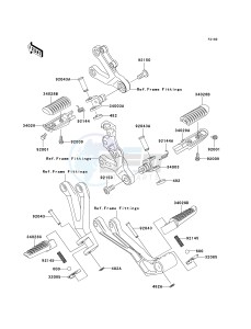 ZX 600 J [ZZR600] (J6F-J8F) J8F drawing FOOTRESTS