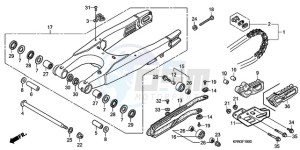 CRF250R9 Europe Direct - (ED / CMF) drawing SWINGARM