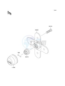 KVF 650 F [BRUTE FORCE 650 4X4I] (F6F-F9F ) F9F drawing REAR HUB