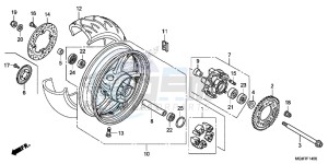 CB600FD Hornet 3ED drawing REAR WHEEL