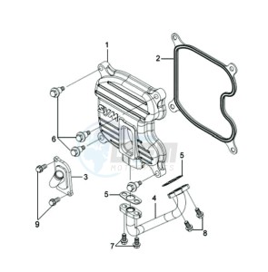 GTS 250 EVO drawing CYLINDER HEAD COVER