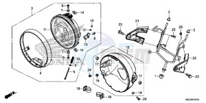 CB1100CAH UK - (E) drawing HEADLIGHT (CB1100CA/ CAD/ NA/ NAD)