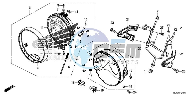 HEADLIGHT (CB1100CA/ CAD/ NA/ NAD)